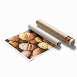Extra large rolled print of floral art in vibrant autumn hues, ideal for classy bathroom or large living room decor.