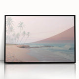 Large abstract wall art featuring swirling blue and white patterns on a black acrylic frame.