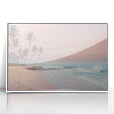 Art deco poster featuring pastel geometric shapes on white acrylic, ideal for nursery wall art.