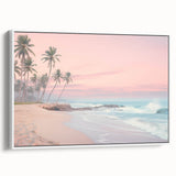 Vintage poster art featuring colorful, abstract shapes on a large black canvas, ideal for living room decor.