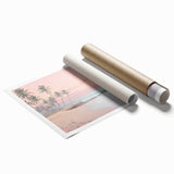 Extra large rolled canvas print featuring a floral design in pastel shades, ideal for classy bathroom wall art.