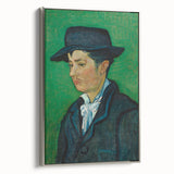 Framed canvas of a Van Gogh landscape painting in vibrant colors, ideal for adding a vintage touch to any room.