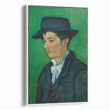 Vintage poster art of Van Gogh's painting on a framed canvas featuring vibrant colors, ideal for living room decor.