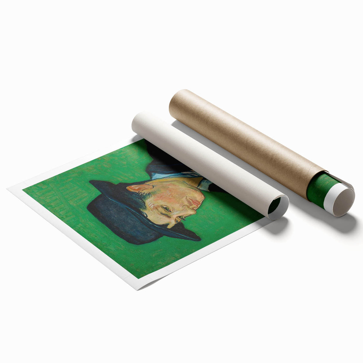 Extra large rolled print featuring a floral art design in pastel shades.