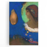 Modern Wall Art - Sita by Odilon Redon in Dreamlike Blues and Golds