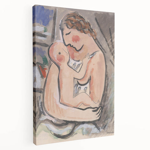 Modern Wall Art - Mother with a Child by Mikuláš Galanda
