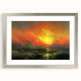 Famous Romantic Era Art - The Ninth Wave Seascape Canvas Print