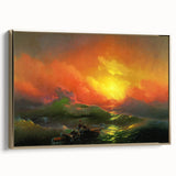 Famous Romantic Era Art - The Ninth Wave Seascape Canvas Print