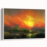 Famous Romantic Era Art - The Ninth Wave Seascape Canvas Print