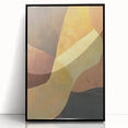 Modern Dining Room Wall Art - Abstract Brown & Gold Canvas Print