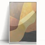 Modern Dining Room Wall Art - Abstract Brown & Gold Canvas Print