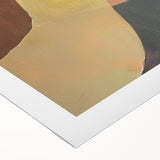 Modern Dining Room Wall Art - Abstract Brown & Gold Canvas Print