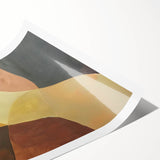 Modern Dining Room Wall Art - Abstract Brown & Gold Canvas Print