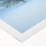 Solitary Tree Office Wall Art – Minimalist Winter Landscape Décor