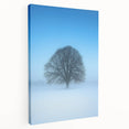 Solitary Tree Office Wall Art – Minimalist Winter Landscape Décor