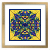 Abstract geometric frame with a gold matte finish, showcasing a modern design, ideal for contemporary home decor and art display. Perfect for adding elegance to any space.