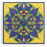 Abstract geometric canvas art featuring vibrant blue, orange, and yellow shapes, ideal for modern home decor, enhancing living spaces with contemporary style.