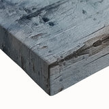 Close-up of an abstract landscape wall art piece on stretched canvas, showcasing vibrant colors and intricate textures, perfect for modern home decor.