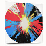 Large Abstract Wall Art – Radiant Color Burst Composition