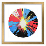 Large Abstract Wall Art – Radiant Color Burst Composition