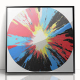 Large Abstract Wall Art – Radiant Color Burst Composition