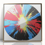Large Abstract Wall Art – Radiant Color Burst Composition