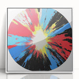 Large Abstract Wall Art – Radiant Color Burst Composition