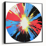 Large Abstract Wall Art – Radiant Color Burst Composition