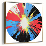 Large Abstract Wall Art – Radiant Color Burst Composition