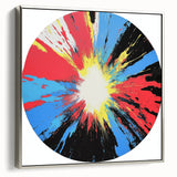 Large Abstract Wall Art – Radiant Color Burst Composition