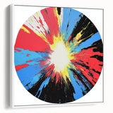 Large Abstract Wall Art – Radiant Color Burst Composition
