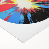 Large Abstract Wall Art – Radiant Color Burst Composition