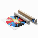 Large Abstract Wall Art – Radiant Color Burst Composition