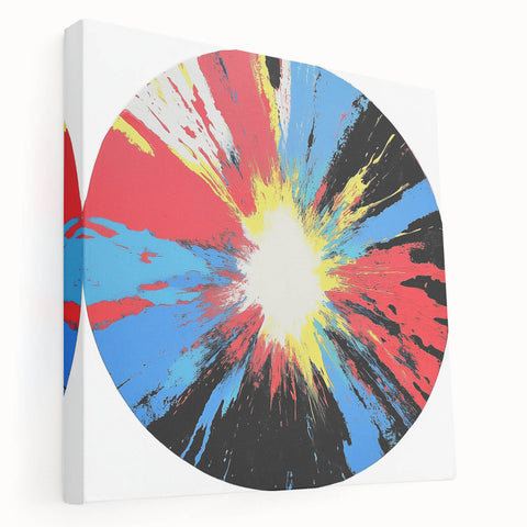 Large Abstract Wall Art – Radiant Color Burst Composition