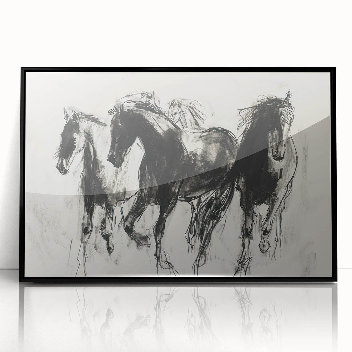 Framed acrylic artwork showcasing a vibrant animal design with a sleek black frame, ideal for modern home décor and wildlife enthusiasts. Perfect as a statement piece in living spaces or offices.