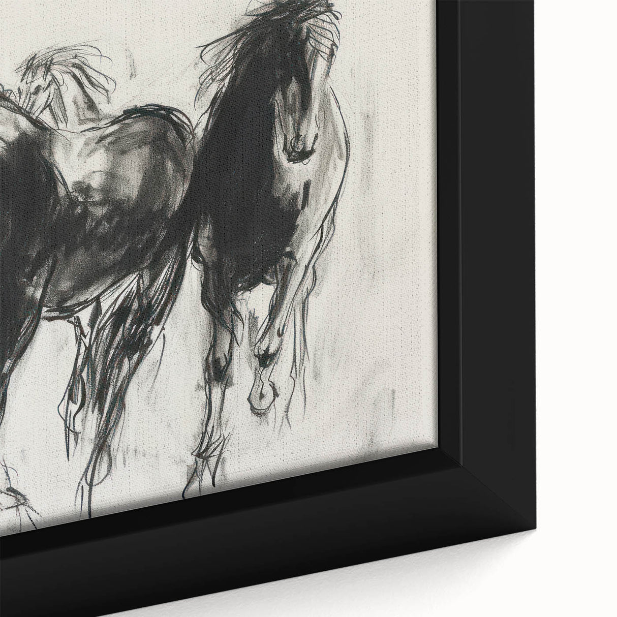 Close-up of a vibrant framed canvas depicting a colorful animal design, showcasing detailed textures and bold hues, perfect for enhancing any living space decor.