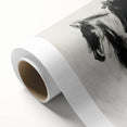 Rolled canvas showcasing vibrant animal designs in a colorful, abstract style, ideal for enhancing home decor; securely packaged in a durable cardboard tube.