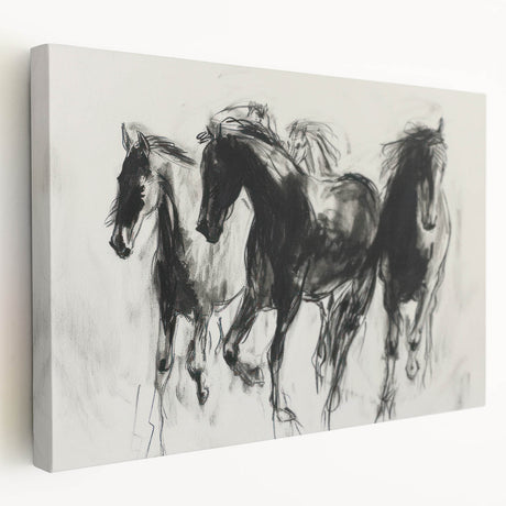 Stretched canvas artwork showcasing a vibrant collection of animals, featuring intricate details and rich colors, ideal for enhancing home decor and artistic spaces.