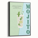 Black and white vintage poster art of a landscape on framed canvas, suitable for bedroom decor.