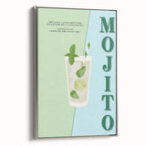 Framed canvas featuring a vintage poster of a black and white landscape, suitable for bedroom wall art.