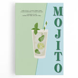 Black and white stretched canvas featuring assorted kitchen utensils, ideal for kitchen wall art.