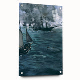 Impressionism Wall Art - Dramatic Naval Scene - Classic Sea Battle Print