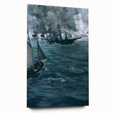 Impressionism Wall Art - Dramatic Naval Scene - Classic Sea Battle Print