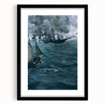 Impressionism Wall Art - Dramatic Naval Scene - Classic Sea Battle Print
