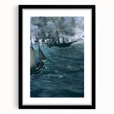 Impressionism Wall Art - Dramatic Naval Scene - Classic Sea Battle Print