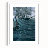 Impressionism Wall Art - Dramatic Naval Scene - Classic Sea Battle Print