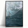 Impressionism Wall Art - Dramatic Naval Scene - Classic Sea Battle Print