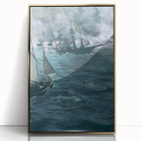 Impressionism Wall Art - Dramatic Naval Scene - Classic Sea Battle Print