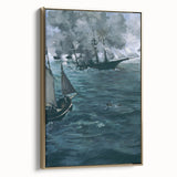 Impressionism Wall Art - Dramatic Naval Scene - Classic Sea Battle Print
