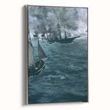 Impressionism Wall Art - Dramatic Naval Scene - Classic Sea Battle Print